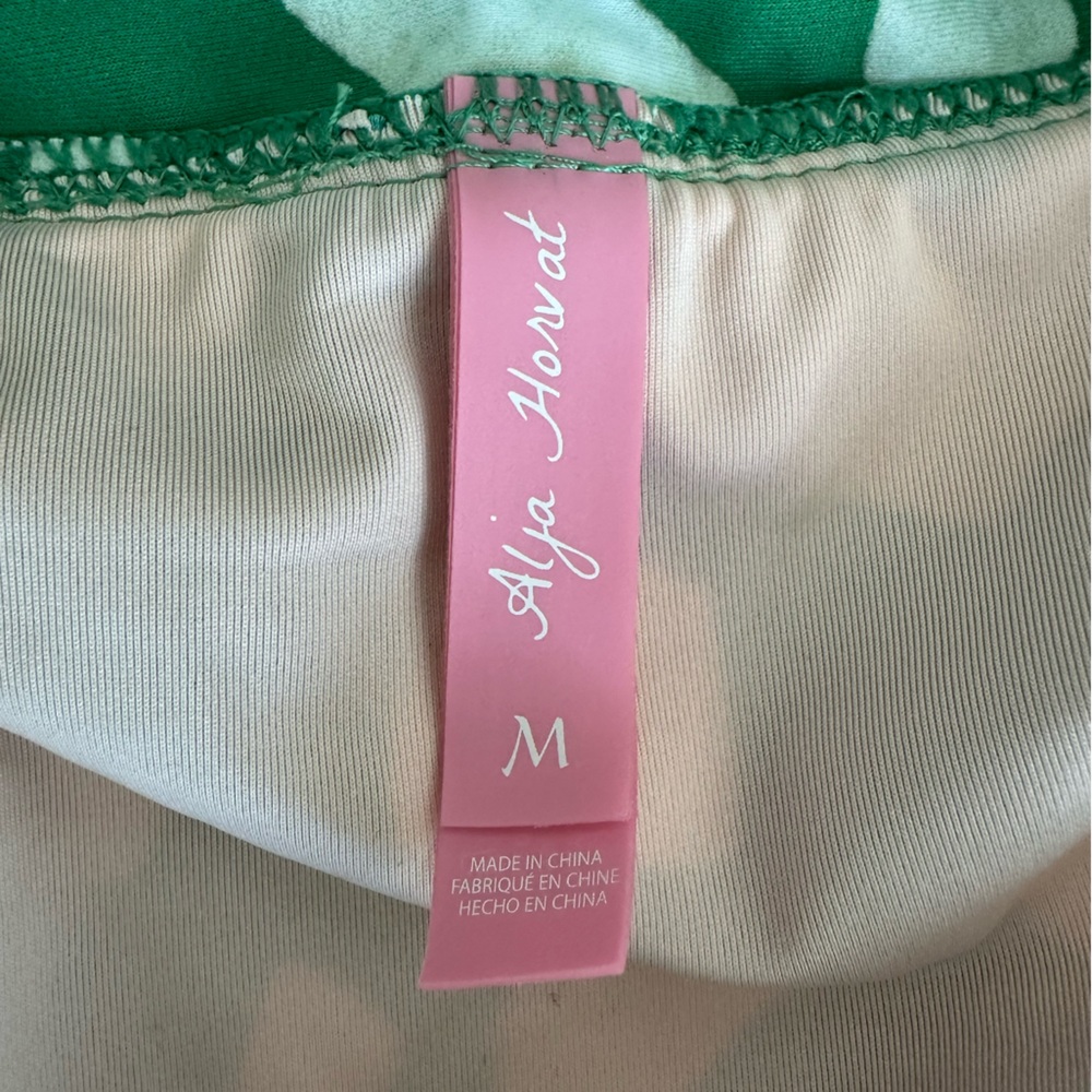 ANTHROPOLOGIE - Alja Horvat Bikini Top & Bottom - Green / White Print - S / M - Picture 12 of 13